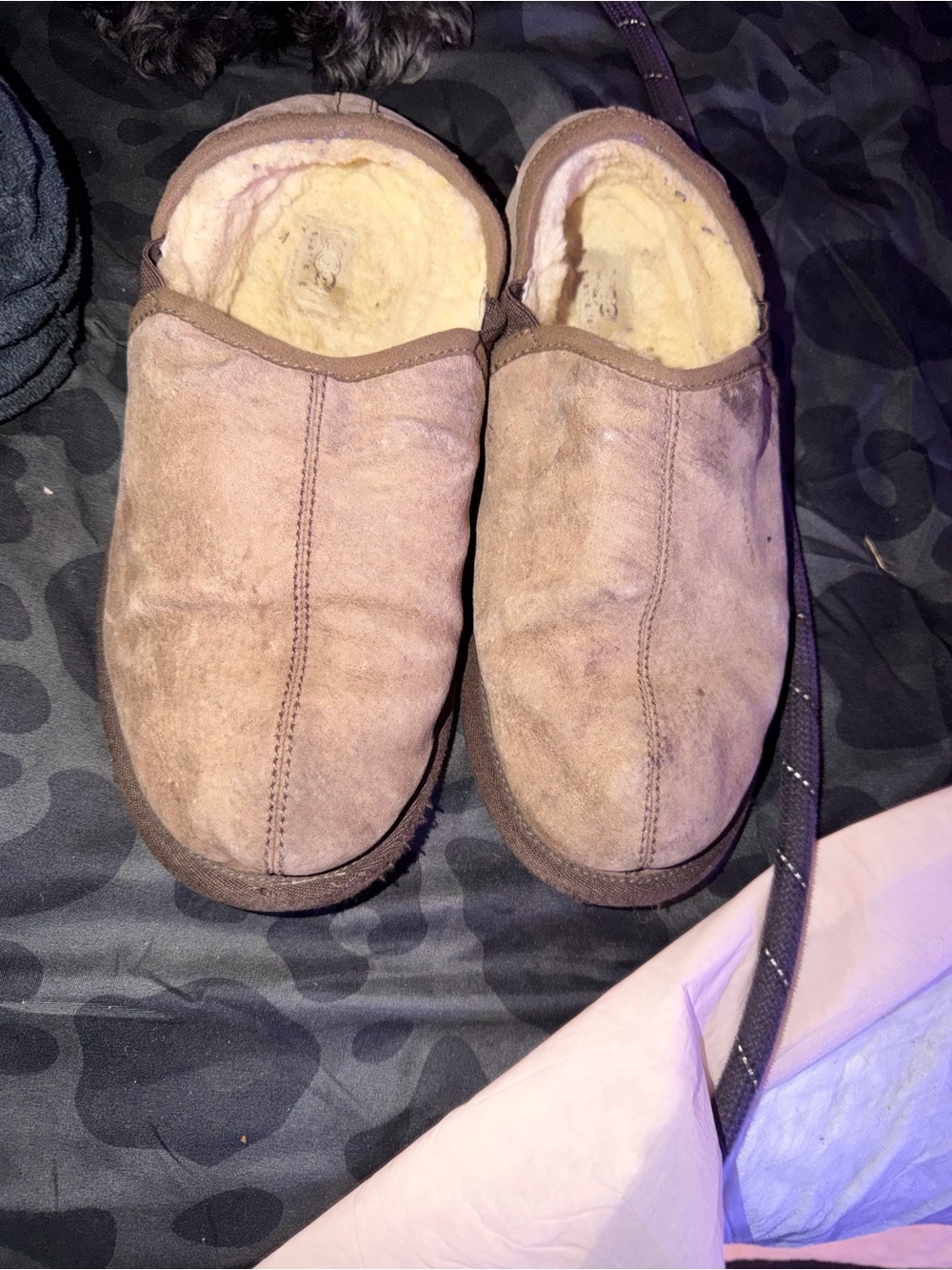 Men’s Ugg slippers size us 11 uk size 10 Cozy Brown Suede Slip-On Slippers
